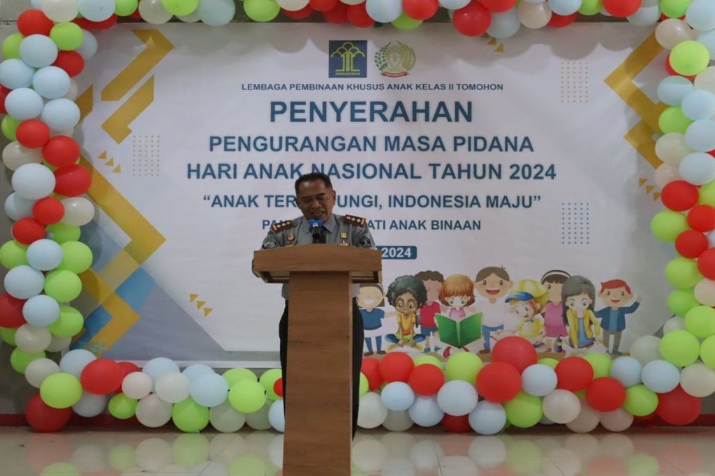 34 anak binaan LPKA Tomohon dapat pengurangan masa pidana HAN&nbsp;2024